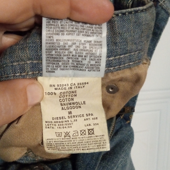 Diesel Light Wash Cotton 5 Pocket Straight Leg Denim Jeans Size 29 - Picture 9 of 9